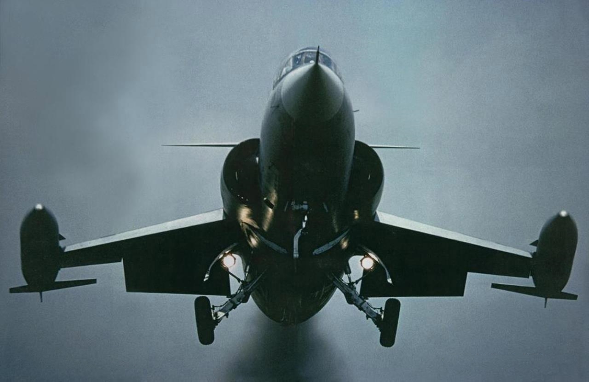 Italian Air Force F-104 lands at Royal Air Force Base RAF Cottesmore (EGXJ) in England